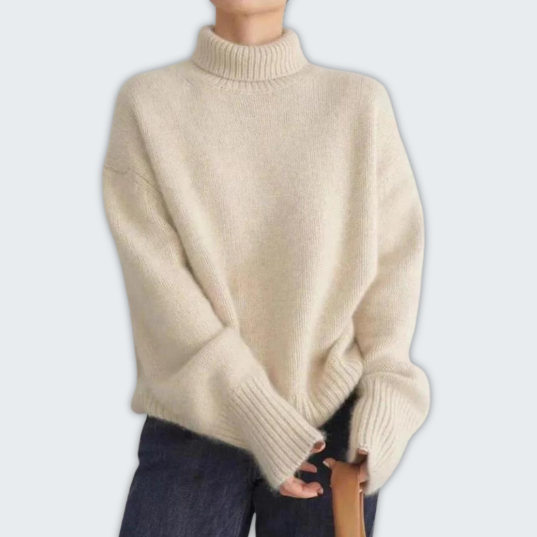 Cozy Knit Turtleneck Sweater for Autumn and Winter