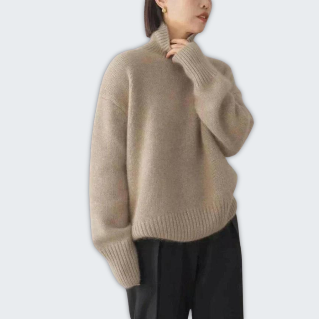 Cozy Knit Turtleneck Sweater for Autumn and Winter