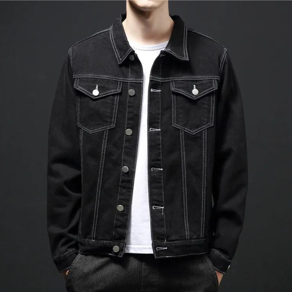 Men's Classic Denim Jacket for Versatile Style and Comfort