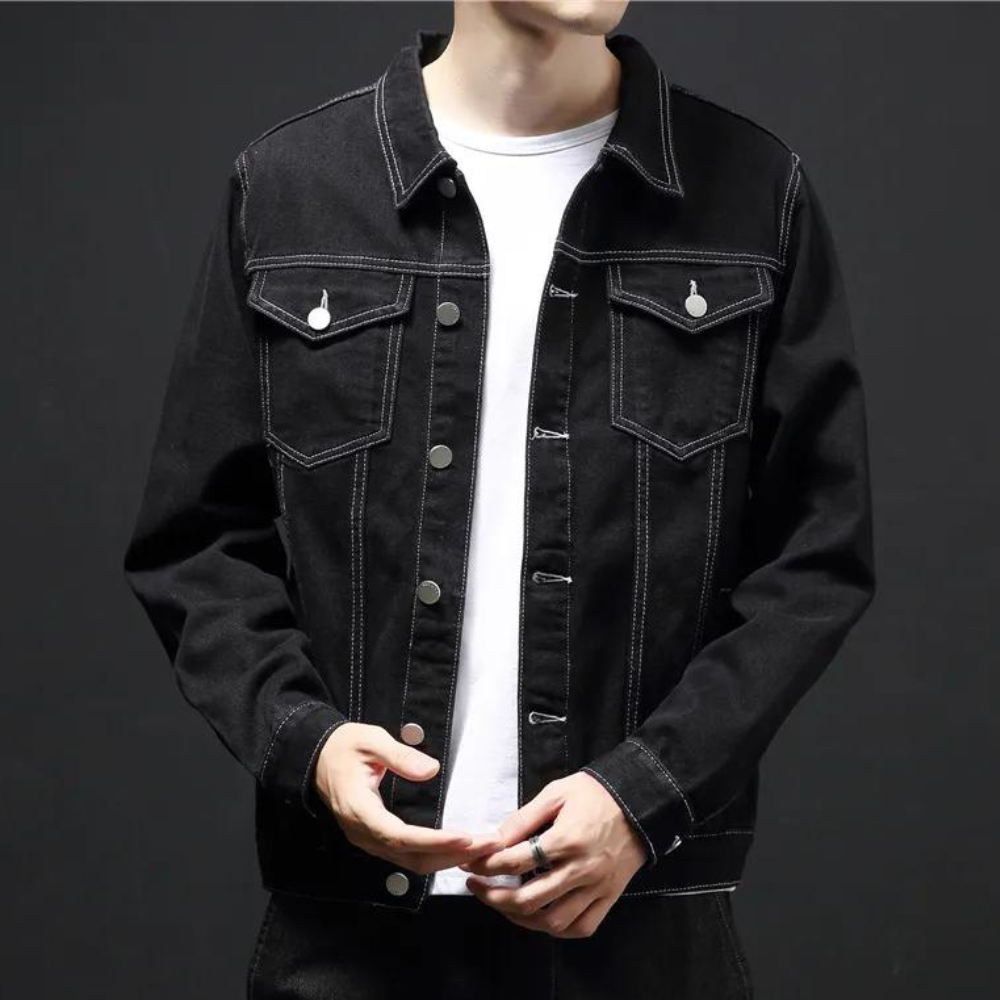 Men's Classic Denim Jacket for Versatile Style and Comfort