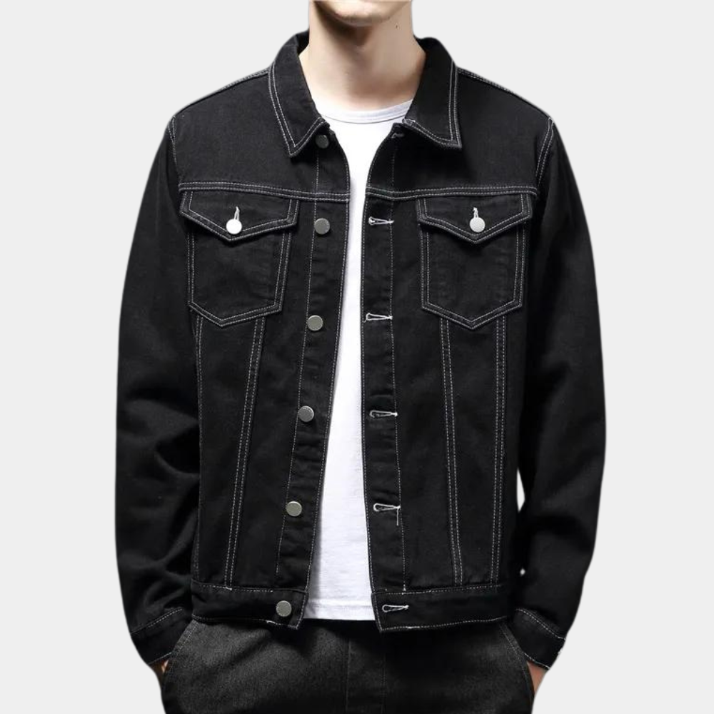 Men's Classic Denim Jacket for Versatile Style and Comfort